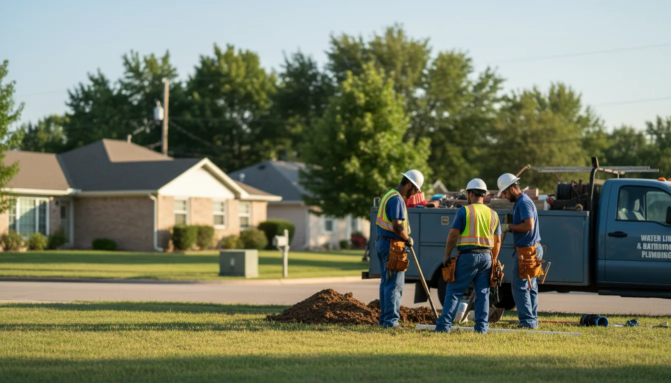 Residential water line and bathroom plumbing service in Montreal, MO